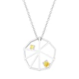 Gift Koleksiyonu Sarı Zirkon Taşlı Gümüş Kolye 2