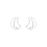 Lucky Gems Koleksiyonu Sedef Taşlı Hilal Tasarım Gümüş Küpe 2