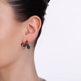 Dream Jungle Koleksiyonu Çok Renkli Taşlı Yılan Gümüş Küpe 3