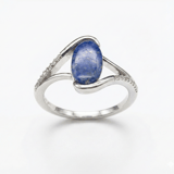 Lucky Gems Koleksiyonu Doğal Lapis Lazuli ve Zirkon Taşlı Gümüş Yüzük 1