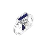 Lucky Gems Koleksiyonu Lapis ve İncili Sallantılı Gümüş Yüzük 1
