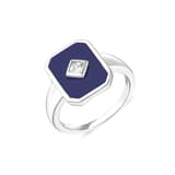 Lucky Gems Koleksiyonu Dikdörtgen Lapis Taşlı Dikdörtgen Gümüş Yüzük 1