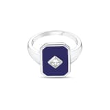 Lucky Gems Koleksiyonu Dikdörtgen Lapis Taşlı Dikdörtgen Gümüş Yüzük 2