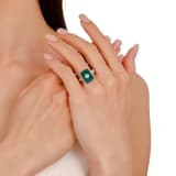Lucky Gems Koleksiyonu Dikdörtgen Malahit Taşlı Dikdörtgen Gümüş Yüzük 3