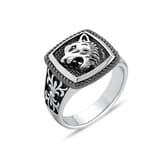 Bravoman Collection Eagle Figurine Embroidered Ring 2