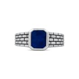 Bravoman Collection Lapis Stone Octagonal Ring 3