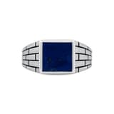 Bravoman Collection Lapis Stone Geometric Ring 3