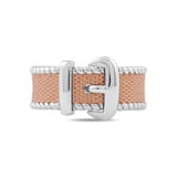 Bravoman Collection Buckle Detail Rose Woven Ring 4