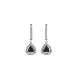 Серьги-подвески Gift Collection с черным камнем огранки «триллион» 3