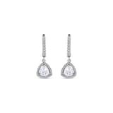 Серьги-подвески Gift Collection с розовым камнем огранки «триллион» 2
