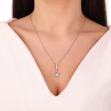 Колье Gift Collection с голубым камнем в форме капли 1