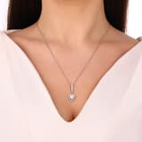 Колье Gift Koleksiyonu с розовым треугольным камнем 1