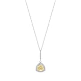 Подвеска с желтым треугольным камнем из коллекции Gift 2