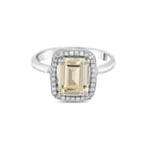 Кольцо Gift Collection с желтым камнем багетной огранки 4