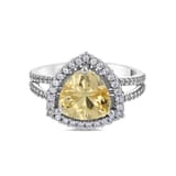 Кольцо Gift Collection с желтым камнем треугольной формы 3