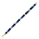 Bravoman Lapis Lazuli Taşlı Altın Detaylı Erkek Bileklik 3