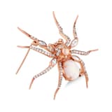 Spider Opalit Taşlı Rose Rodyumlu Kolye & Broş 1