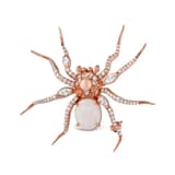 Spider Opalit Taşlı Rose Rodyumlu Kolye & Broş 2