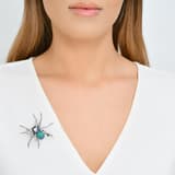 Spider Opalit Taşlı Siyah Rodyumlu Kolye & Broş 3