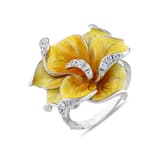 Heaven Collection Yellow Floral Motif Stone Ring 2