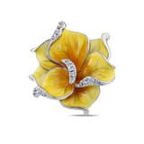 Heaven Collection Yellow Floral Motif Stone Ring 3