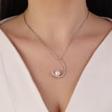 Колье Gift Collection с жемчугом и современным дизайном 1