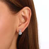 Серьги-подвески Gift Collection с двойным круглым камнем 1