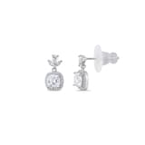 Серьги-подвески Gift Collection с квадратным камнем 2