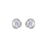Серебряные серьги Gift Collection с круглым цирконом 3