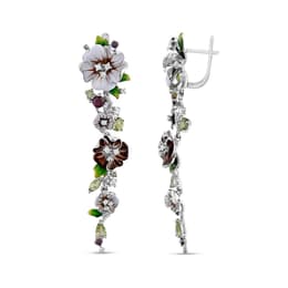Heaven Model-5 Zirkonlu Mineli Gümüş Küpe