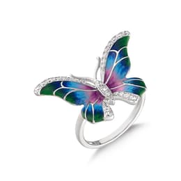 Heaven Model-6 Kelebek Tasarımlı Zirkonlu Gümüş Yüzük