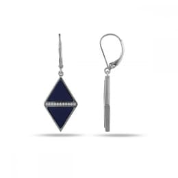 Lucky Gems Koleksiyonu Eşkenar Dörtgen Formlu Lapis Gümüş Küpe