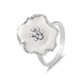 Серебряное кольцо White Dreams с цветочным дизайном Tomurcuklu