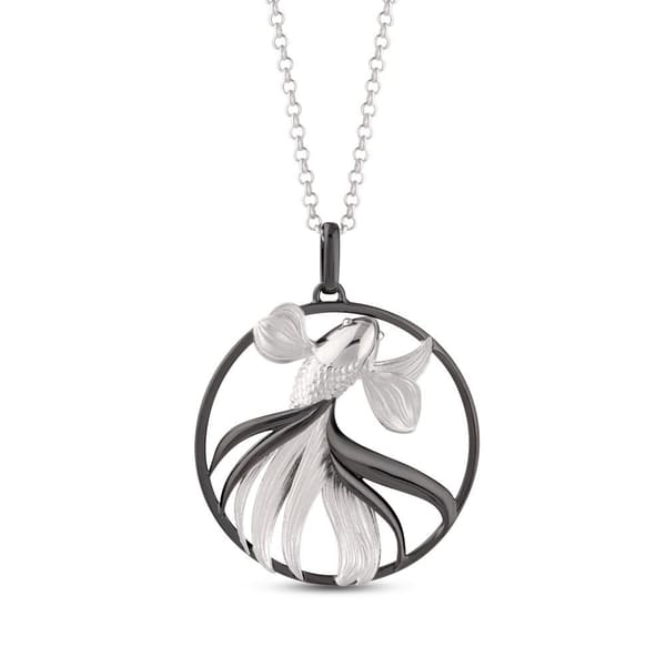 Koi Collection Black Fish Design Necklace