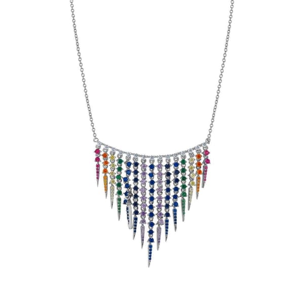 Rainbow D3196-7CNW Серебряное ожерелье