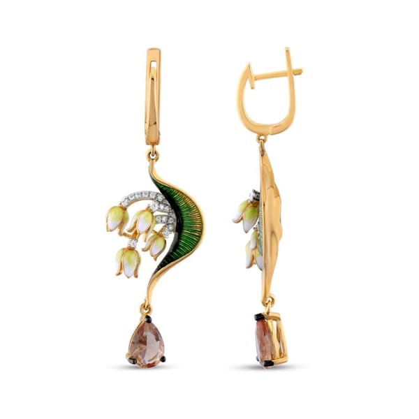 Zultanite Model-2 Enamelled Silver Earrings