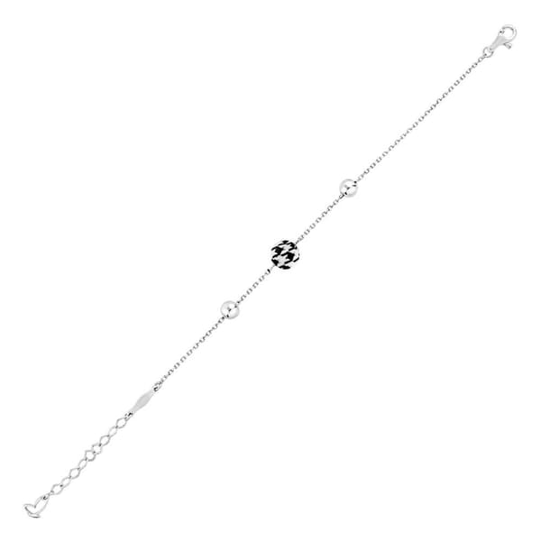 Pied De Poule Model-15 Silver Bracelet