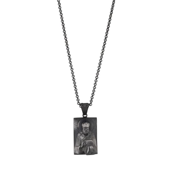 Santa Claus Santa Claus Design Silver Necklace