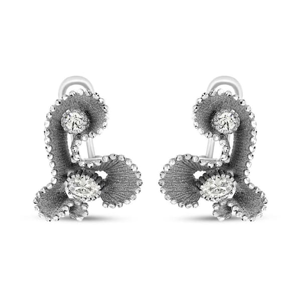 Soul Dance Model-2 Northern Lights Motif Silver Earrings