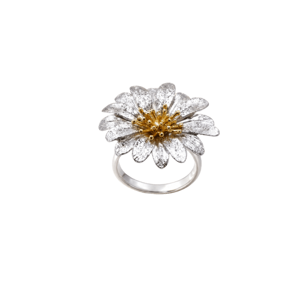 Flowers Koleksiyonu Papatya Formlu  Gümüş Yüzük