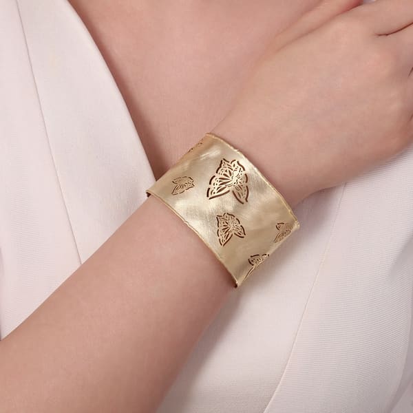 Sun Collection Butterfly Pattern Wide Bracelet