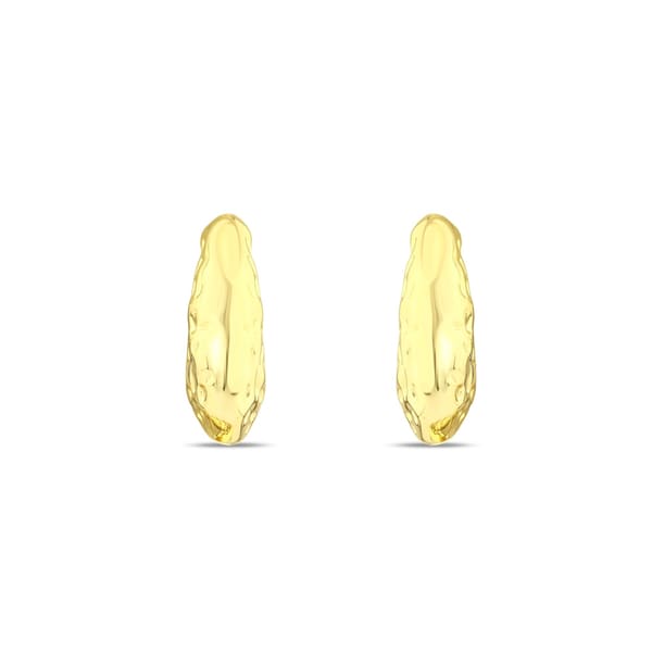 Sun Collection Crescent Silver Earrings