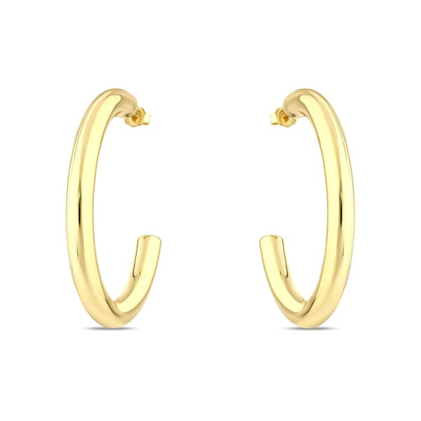 Sun Collection Oversize Hoop Silver Earring