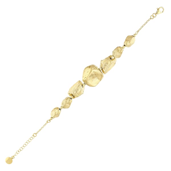Sun Collection Gold Plated Stone Silver Bracelet