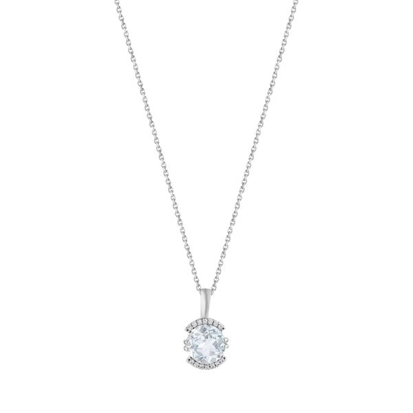 Серебряное колье Gift Collection с синим камнем