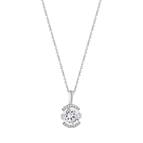 Серебряное колье с белыми камнями из коллекции Gift