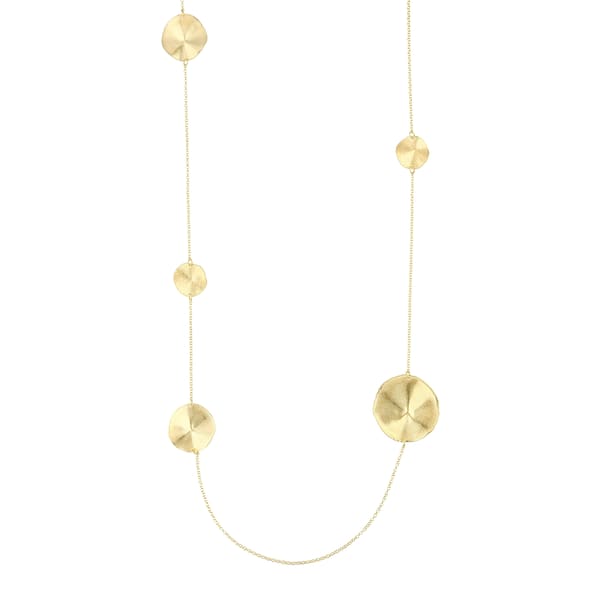 Sun Collection Textured Gold Plated Sterling Silver Necklace