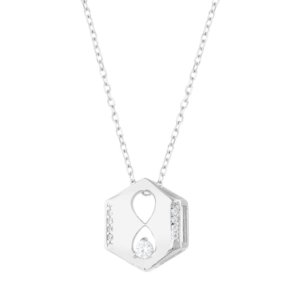Серебряное колье Gift Collection с дизайном «Бесконечность»