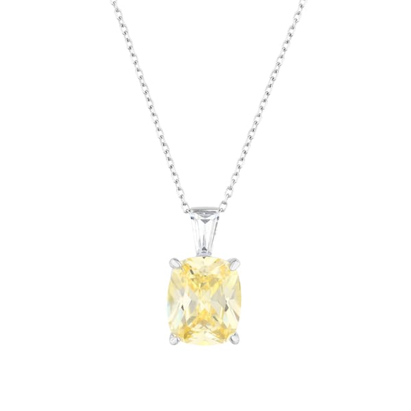 Серебряное колье с желтым камнем, коллекция Baget
