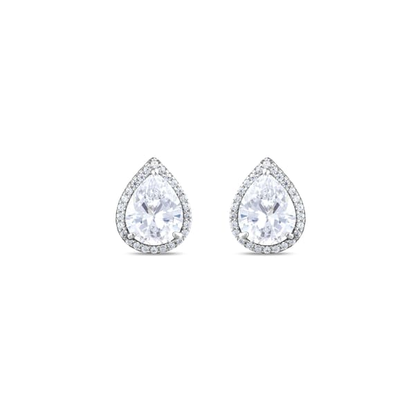Baguette AES39424W-W Silver Earrings